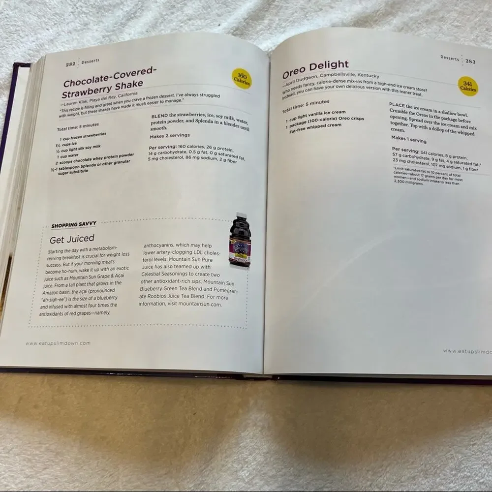Eat Up Slim Down 195 Delicious Recipes for Weight Loss Hardback Cook Book
